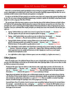 Roos ST Access Chart   Roos ST is a six-font family created specifically for science writing. It is equipped with SciType, a combination of science-related glyphs not usually found in other fonts, and innovative OpenT