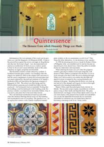 Quintessence  The Element from which Heavenly Things are Made By Sandra Berrick The chapel
