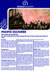 Image: Robert Dodd, 1790  PACIFIC CULTURES The mutiny on the Bounty
