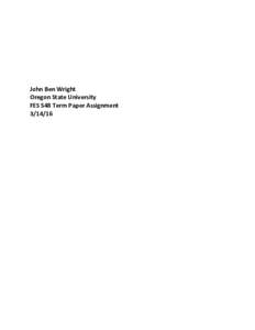 John Ben Wright Oregon State University FES 548 Term Paper Assignment  Ulmus pumila