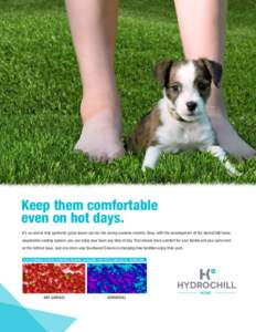 Keep them comfortable even on hot days. It’s no secret that synthetic grass lawns can be hot during summer months. Now, with the development of the HydroChill home