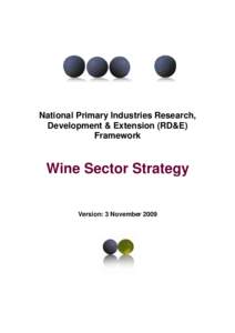 National Primary Industries Research, Development & Extension (RD&E) Framework Wine Sector Strategy