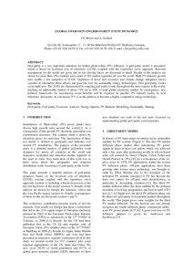 GLOBAL OVERVIEW ON GRID-PARITY EVENT DYNAMICS Ch. Breyer and A. Gerlach Q-Cells SE, Sonnenallee[removed], 06766 Bitterfeld-Wolfen OT Thalheim, Germany,