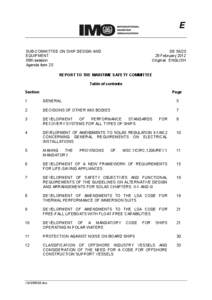 E SUB-COMMITTEE ON SHIP DESIGN AND EQUIPMENT 56th session Agenda item 25