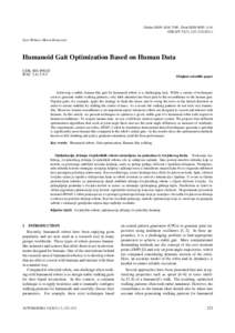 Online ISSN , Print ISSNATKAFF 52(3), 223–Sven Wehner, Maren Bennewitz Humanoid Gait Optimization Based on Human Data UDK