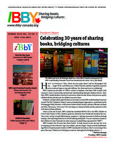 INTERNATIONAL BOARD ON BOOKS FOR YOUNG PEOPLE  SUMMER 2010 VOL. 30 NO. 1 ISSN  •