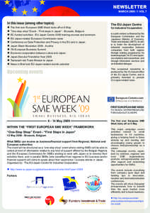NEWSLETTER MARCH[removed]VOL 7 In this issue (among other topics):   The first ever European SME Week kicks off on 6 May