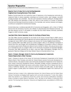 Local government / NeighborWorks America / Government / Politics / Development / National Community Stabilization Trust / Urban studies and planning / Chicago Community Loan Fund / Community development / Community-based organizations / Affordable housing