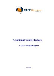 A National Youth Strategy A TDA Position Paper August 2004  ii