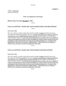 16 of 16 EXHIBIT 5 Additions underscored Deletions [bracketed]  NYSE Arca Options Fees and Charges