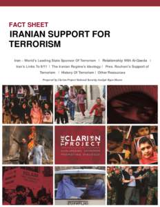 IRANIAN SUPPORT FOR TERRORISM - FACT SHEET  FACT SHEET IRANIAN SUPPORT FOR TERRORISM