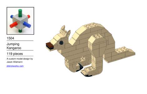 1504 Jumping Kangaroo 119 pieces A custom model design by Jason Allemann