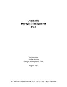 Oklahoma Drought Management Plan