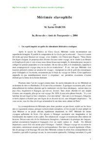 http://www.asmp.fr - Académie des Sciences morales et politiques.  Mérimée slavophile