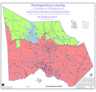 Montgomery County Condado de Montgomery Voting Precincts and Election Day Polling Locations  Distritos Electorales y Sitios de Votación del Día De La Elección
