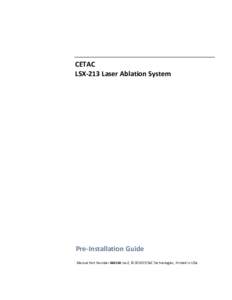 LSX-213 Pre-Installation Guide