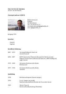DECURTINS & GREBER Anwalts- und Steuerkanzlei Christoph	Andreas	SCHWYN