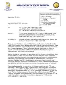 Temporary Assistance for Needy Families / CalWORKs / California Department of Social Services / Personal Responsibility and Work Opportunity Act / Welfare / Government / Politics of the United States / United States / Federal assistance in the United States / United States Department of Health and Human Services / Government of California