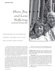 INSPIRATION  More Joy and Less Suffering An Interview with Chau Yoder