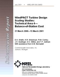 WindPACT Turbine Design Scaling Studies: Technical Area 4…Balance-of-Station Cost