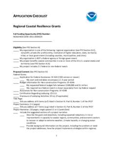 Federal grants in the United States / National Oceanic and Atmospheric Administration / Administration of federal assistance in the United States / Grant / Public economics / Economic policy / Grants / Federal assistance in the United States / Public finance