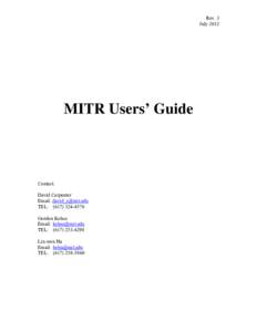 Microsoft Word - MITR_UserGuide_Rev3_Jul26.doc