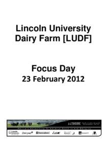 Lincoln University Dairy Farm [LUDF] Focus Day 23 February 2012