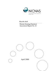 National Industrial Chemicals Notification and Assessment Scheme Glycolic Acid _______________________________________________________