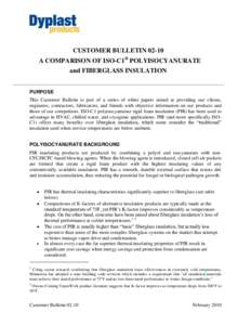 Insulators / Thermal protection / Heating /  ventilating /  and air conditioning / Building insulation materials / Pipe insulation / Polyisocyanurate / Building insulation / R-value / Vapor barrier / Chemical engineering / Mechanical engineering / Heat transfer