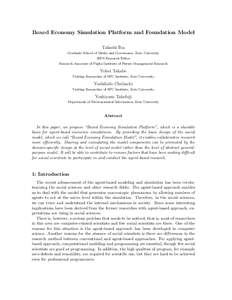 Boxed Economy Simulation Platform and Foundation Model Takashi Iba Graduate School of Media and Governance, Keio University JSPS Research Fellow Research Associate of Fujita Institute of Future Management Research