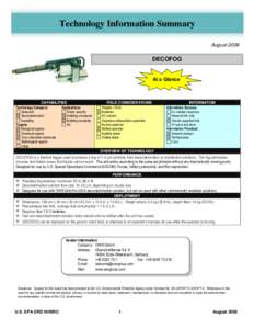 Technology Information Summary: Decofog