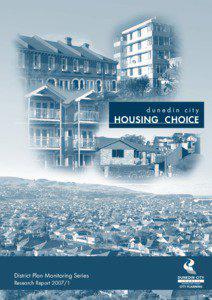 dunedin city  HOUSING CHOICE