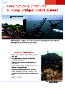 Construction & Structures: Buildings,Bridges, Roads & more Test train formation on steel plate girder bridge  CSIR lays special emphasis on the development of alternate construction materials