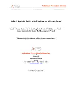 Federal Agencies Audio Visual Digitization Working Group