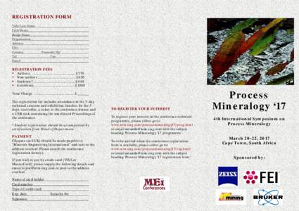 Mining engineering / Natural resources / X-rays / Automated mineralogy / Chemistry / Nature / Mineralogy / Elements: An International Magazine of Mineralogy /  Geochemistry /  and Petrology / Mineral processing / Petrology / Science / Measuring instruments