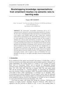 Cybernetics / Interdisciplinary fields / Logical consequence / Philosophical logic / Gordon Pask / Epistemology / Conversation theory / Center Leo Apostel for Interdisciplinary Studies / Self-organization / Science / Logic / Knowledge