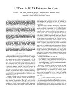 Parallel computing / Unified Parallel C / Partitioned global address space / OpenMP / X10 / Universal Product Code / International Article Number / C / Multi-core processor / Computing / Computer programming / Software engineering