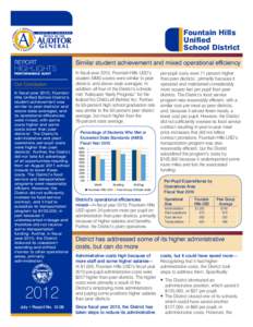 Fountain Hills Unified School District REPORT  HIGHLIGHTS