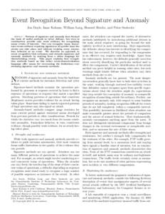 Data mining / Intrusion detection system / Anomaly / Recall / Denial-of-service attack / Mind / Computing / Information technology management / Computer network security / Data security / Anomaly detection