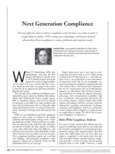 Next Generation Compliance