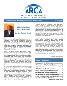 ARCA Newsletter - Fall 2014 Issue V1