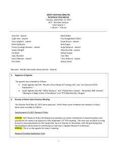 Microsoft Word - RTG Draft Meeting Minutes - Sept[removed]docx