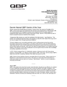 Microsoft Word - 5483_QBP_FB14_Vendor_of_the_Year_PR_v1.doc