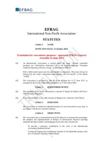 EFRAG International Non-Profit Association STATUTES Article 1:  NAME