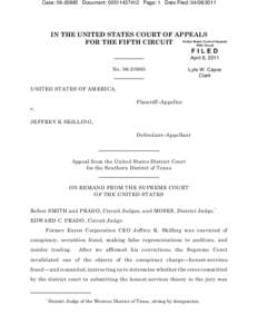 Case: [removed]Document: [removed]Page: 1 Date Filed: [removed]IN THE UNITED STATES COURT OF APPEALS United States Court of Appeals FOR THE FIFTH CIRCUIT Fifth Circuit