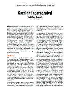 Reprinted from American Biotechnology Laboratory October[removed]Corning Incorporated