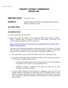 Form Revised: February[removed]TORONTO TRANSIT COMMISSION REPORT NO.  MEETING DATE: