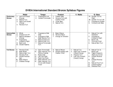 DVIDA International Standard Syllabus Figures