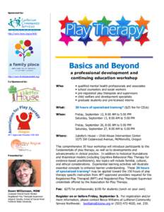 Mental health / Child development / Play / Play therapy / Mental health professional / Psychotherapy / Psychiatry / Clinical psychology / Health