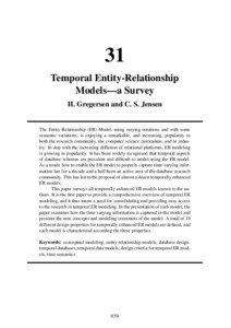 Database management systems / Data / Entity-relationship model / Data model / Conceptual model / Database / Temporal database / Relational model / EXPRESS / Data management / Database theory / Data modeling